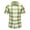Green, variant on Mens Big & Tall Plaid Short Sleeve Button Down Shirt, Gingham Check Regular Fit Top, Summer Business Casual Work Beach Vacation Cardigan Shirts