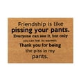 thumbnail image 1 of VogueV "Friends Forever" Entryway Rug, Durable Indoor/Outdoor Mat with Inspirational Quote Rose Gold, 1 of 7