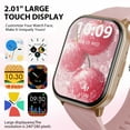 thumbnail image 5 of AUOSHI Smart Watch fits for Android & iPhone (Bluetooth Answer/Make Calls), 2.01 inch IP68 Waterproof Tracking Fitness, Sleep Monitor/Pedometer/Calories,Multiple Sports Modes,Pink, 5 of 10