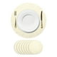 thumbnail image 1 of 8Pcs Manteles Redondos Desechables Oro Estrella, 13" Decoraciones de Mesa con Brillos Metálicos, 1 of 6