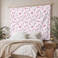 thumbnail image 3 of Pink Spring Floral Tapestry for Bedroom Wall Hanging Tapestry, Summer Botanical Elegant Ceiling Backdrop Tapestries Poster Blanket Wall Decor for Teens Room Living Room Dorm 59" x 90", 3 of 8