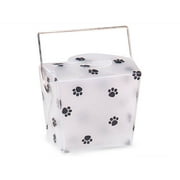 Angle View: Pack Of 12, Small Frosted Plastic Paw Print Take Out Pails 2-3/4 X 2 X 2.5"