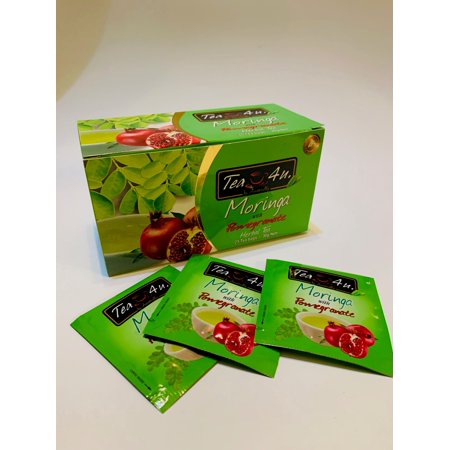 Tea4U Flavoured Moringa Oleifera Fruity - Pomegranate Tea 25 Teabags| Tea4U