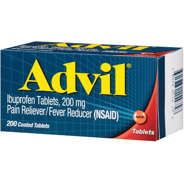 Advil 200 mg Coated Tablets 200 ea (Pack of 2)