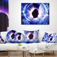 thumbnail image 4 of Designart Fractal Blue Light Shine - Abstract Throw Pillow - 16x16, 4 of 5