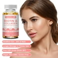 thumbnail image 4 of 4000MCG Biotin Collagen Capsule - Types I, III, Collagen for Women & Men - Hair Growth Support Supplement - Skin, Nails Beauty Complex - 120 Count（2 Pack）, 4 of 6