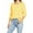 Yellow, variant on Sherrylily Women Casual Crew Neck Striped Long Sleeve T Shirt Tops Lightweight Pullover