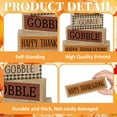 thumbnail image 5 of 4 Pcs Thanksgiving Table Decorations Wooden Turkey Decor Thanksgiving Tiered Tray Decor Fall Centerpiece Rustic Wood Turkey Block Sign for Gobble Harvest Party Home Kitchen Decorations, 5 of 14