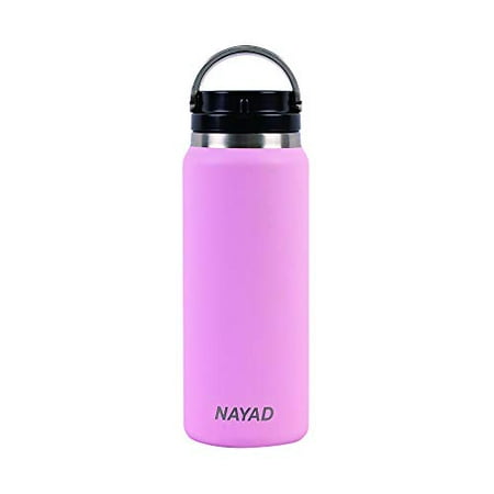 

Nayad Roamer Stainless Steel Vacuum Insulated Thermos Bottle Automotive Cup Holder Compatible Travel Coffee Mug Water Bottle with Lid for Iced Cold/Hot Drinks (26 oz Pink Quartz)