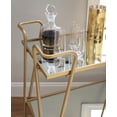 thumbnail image 4 of Linon Gina Mid-Century Bar Cart, Gold, 4 of 4