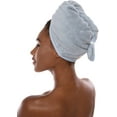 thumbnail image 4 of Texere Women's Viscose from Bamboo and Cotton Terry Hair Towel - Lightweight, Absorbent Quick Drying Hair Wrap for All Hair Types (Tya, Blue Fog, U), 4 of 6