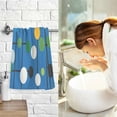 thumbnail image 7 of Yayeee 2 Pack Hand Towels for Bathroom 100% Cotton 16" x 28" Soft Absorbent Kitchen Towel, Blue Abstract, 7 of 7