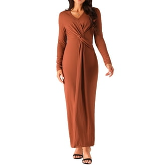 knox rose orange dress Knox Rose Burnt Orange midi fit and flair dress