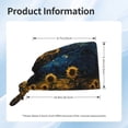 thumbnail image 5 of Xecao Oil Starry Sky Sunflower Print Men Women Adjustable Working Cap with Button Unisex Hats Sweatband, 5 of 7
