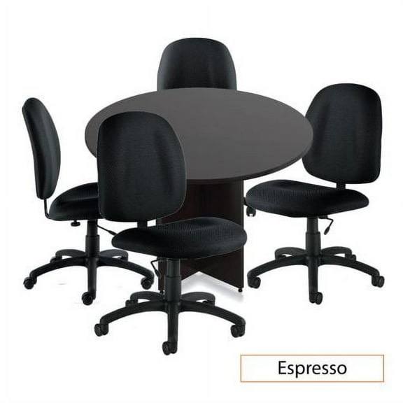 Round Table 48" with 4 Chairs (G11650) - Espresso