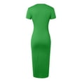 thumbnail image 4 of Women's Summer Tshirt Dress Casual Short Sleeve Crew Neck Flowy Maxi Beach Dress Comfortable Stylish 2024 Fashion Trendy Outfit, 4 of 5