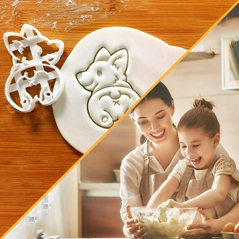 Corgi Puppy Biscuits Molds Cookie Cutter 3D Cartoon Baking Mold Christmas