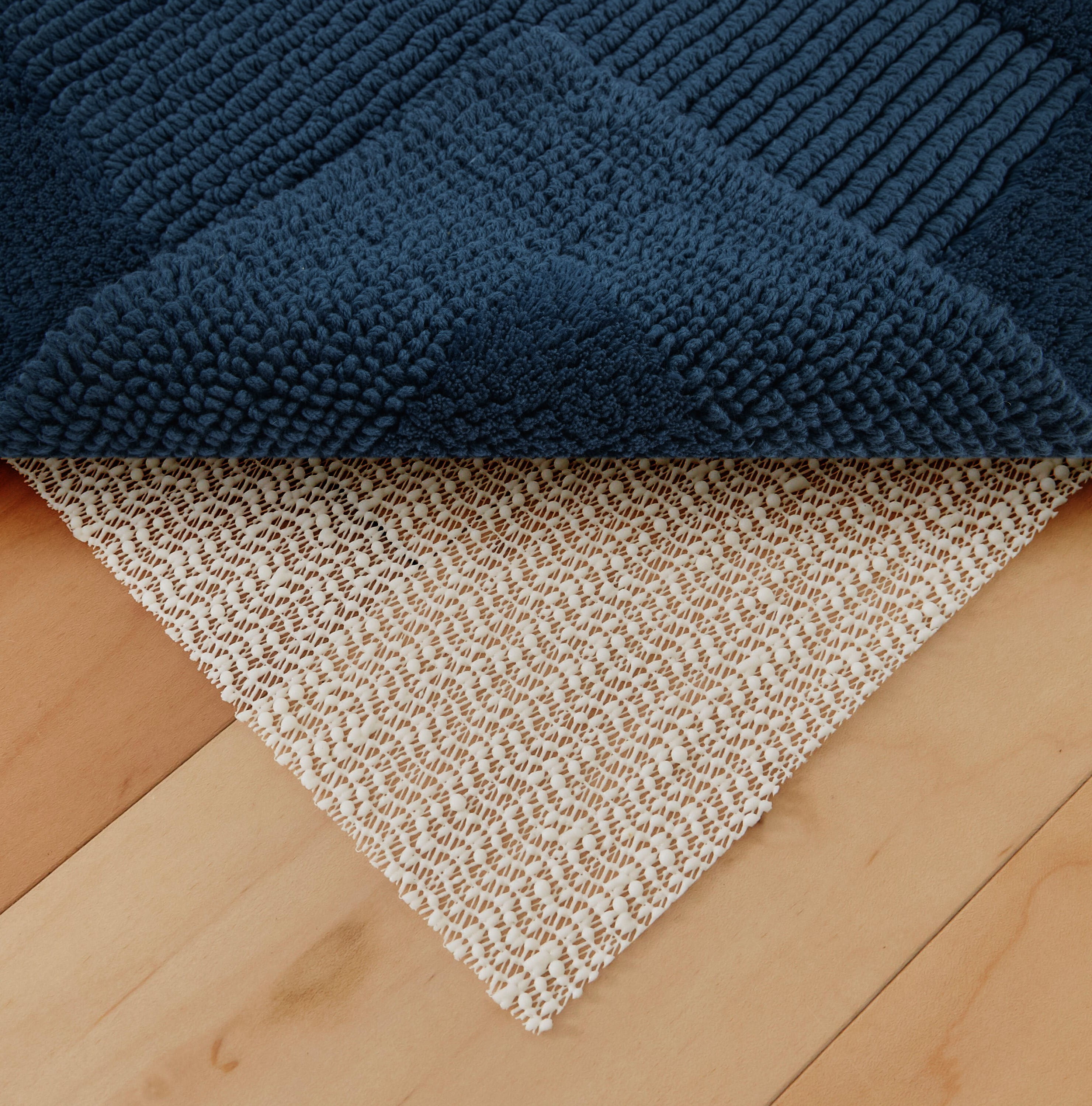 Hotel Style Blue Egyptian Cotton 24" x 60" Bath Runner, 1 Count