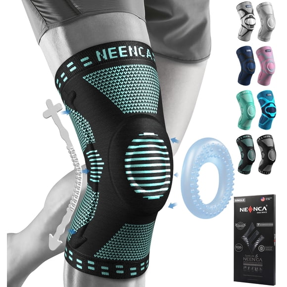 Rodilleras NEENCA para aliviar el dolor de rodilla, rodilleras de compresión con almohadilla de gel para rótula y estabilizadores laterales, soporte para levantamiento de pesas, correr, entrenamiento,