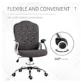 thumbnail image 6 of YOSITiuu Home Office Chair, Velvet Computer Chair, Button Tufted Desk Chair with Swivel Wheels, Adjustable Height, and Tilt Function, Dark Gray, 6 of 9