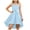 Light Blue, variant on WUANDIXFA Girls Mesh Summer Dress Sleeveless Crewneck Bow Tie Waist Asymmetric Buttom A Lined Swing Casual Dresses 5 to 13Y (White, 9-10 Years)