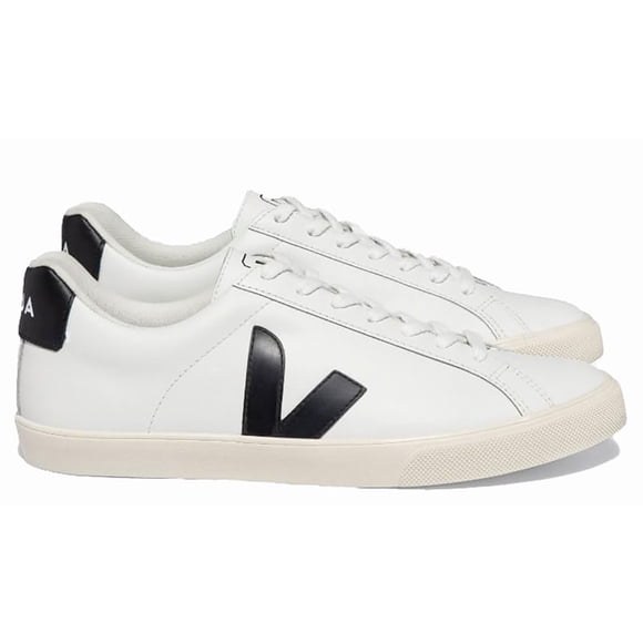 Veja Women's Esplar Logo Sneakers, Extra White/Black, 10 Medium US