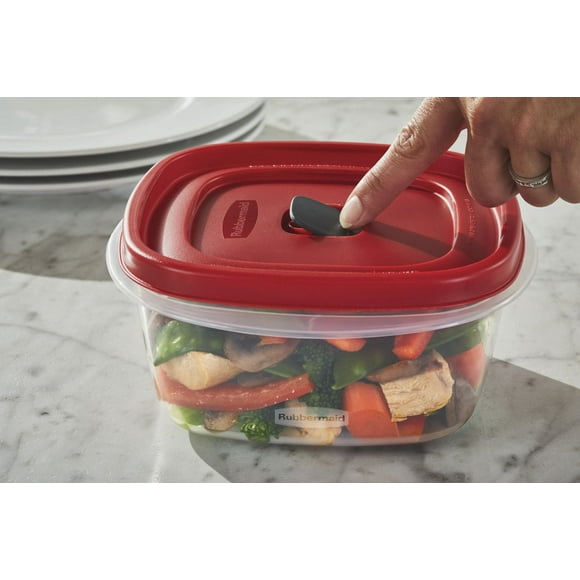 Rubbermaid Easy Find Lids 5 Cup Food Storage and Organization Container, Racer Red, 1.2L / 5 Cup