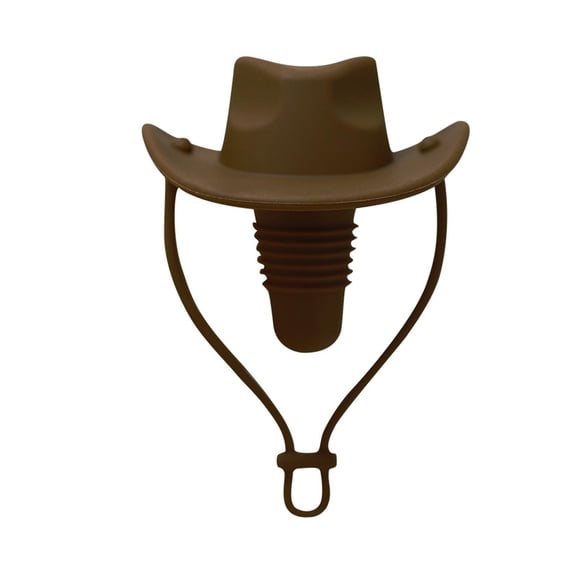 Injueey Tapón de botella de vino divertido con forma de sombrero de vaquero, único y práctico tapón de silicona para vino con forma de Cocina y Comedor do