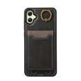 thumbnail image 6 of Wallet Back Case for Samsung Galaxy A05 with Wrist Strap, Stylish Magnetic Card Holder Finger Ring Kickstand PU Leather Lanyard Shockproof Slim Phone Case for Samsung Galaxy A05, Black, 6 of 7
