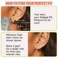 thumbnail image 4 of Just Being Cute Sterling Silver Hoop Earrings for Women, White Gold Plated Huggie Hoop Earrings Hypoallergenic Small Hoops for Wife Girlfriend Valentine's Day Gifts with Box, 18mm, 4 of 8