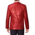 thumbnail image 3 of CHAQUETAS DE LENTEJUELAS INSPIRADORAS CHIC PARA HOMBRES, CHAQUETA DE DEPORTES BRILLANTE CON SOLAPA PICO, TRAJE BRILLANTE PARA BODAS, 3 of 5