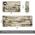 thumbnail image 3 of Kitchen Mats for Floor Anti Fatigue Mats for Kitchen Floor Kitchen Rugs Farmhouse Style Memory Foam Kitchen Mat Cushioned PVC Leather Kitchen Rug Set, 17.3x28+17.3x47 inchs, 3 of 6