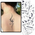 thumbnail image 1 of WWS-CHARLNET Semi-Permanent Tattoos - 2 Weeks Long Last Stars Tattoos for Women Men Face Neck Body/Fades Naturally/No Reflection/Waterproof, 1 of 4