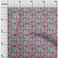 thumbnail image 2 of oneOone Rayon Pink Fabric Floral Sewing Material Print Fabric By The Yard 56 Inch Wide, 2 of 4