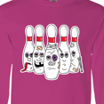 thumbnail image 4 of Inktastic Beat Up Bowling Pins Long Sleeve T-Shirt, 4 of 5