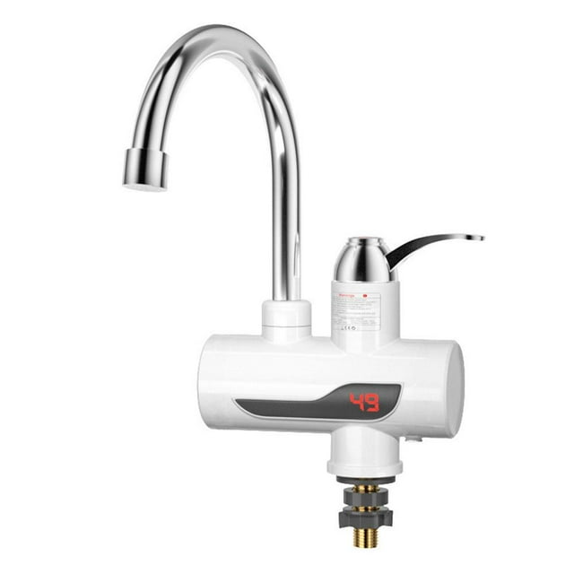 Electric Tankless Hot Water Faucet, Instant Heating Energy Saving Design, Multifunctional Kitchen Bathroom Water Heater Tap, Adjustable Temperature for Sink