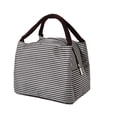 thumbnail image 1 of Bolsa de almuerzo para mujeres / hombres Lonchera para mujeres / hombres (rayas blancas y negras) Bolsa de almuerzo para mujeres y hombres Lonchera aislada para adultos, reutilizable, 1 of 5