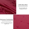 thumbnail image 6 of Beartech Solid Color Quilt Set KING Size Wine-colored Embroidery Bedspread Coverlet Microfiber Bedding Lightweight Reversible Set,Soft Bedding for All Seasons, 6 of 6