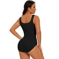 thumbnail image 2 of COMFREE Womens' Waist Trainer Seamless Round Neck Tummy Control Shapewear Bodysuit, 2 of 6