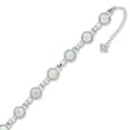 thumbnail image 1 of Kaash Customs Silver Plated Round Shape CZ Stone Adjustable Summer Anklet Jewelry Best Gift for Women and Girls, 1 of 2