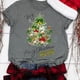 thumbnail image 2 of Camisas de Navidad Para Mujer, Manga Corta, Casual, Copo de Nieve de Papá Noel, Divertidas Camisetas Con Estampado Odeerbi ODB205448, 2 of 7