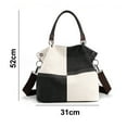 thumbnail image 2 of Women's Canvas Tote Purse Shoulder Crossbody Bag Small Handbag Multi-pocket Top Handle Work Bags - black, 2 of 5