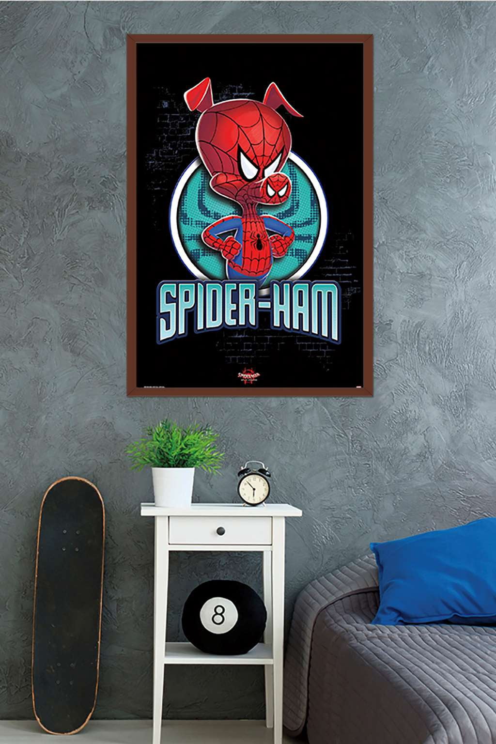 Marvel Spider-Man - Into The Spider-Verse - Spider-Ham Wall Poster, 22.375" x 34", Framed