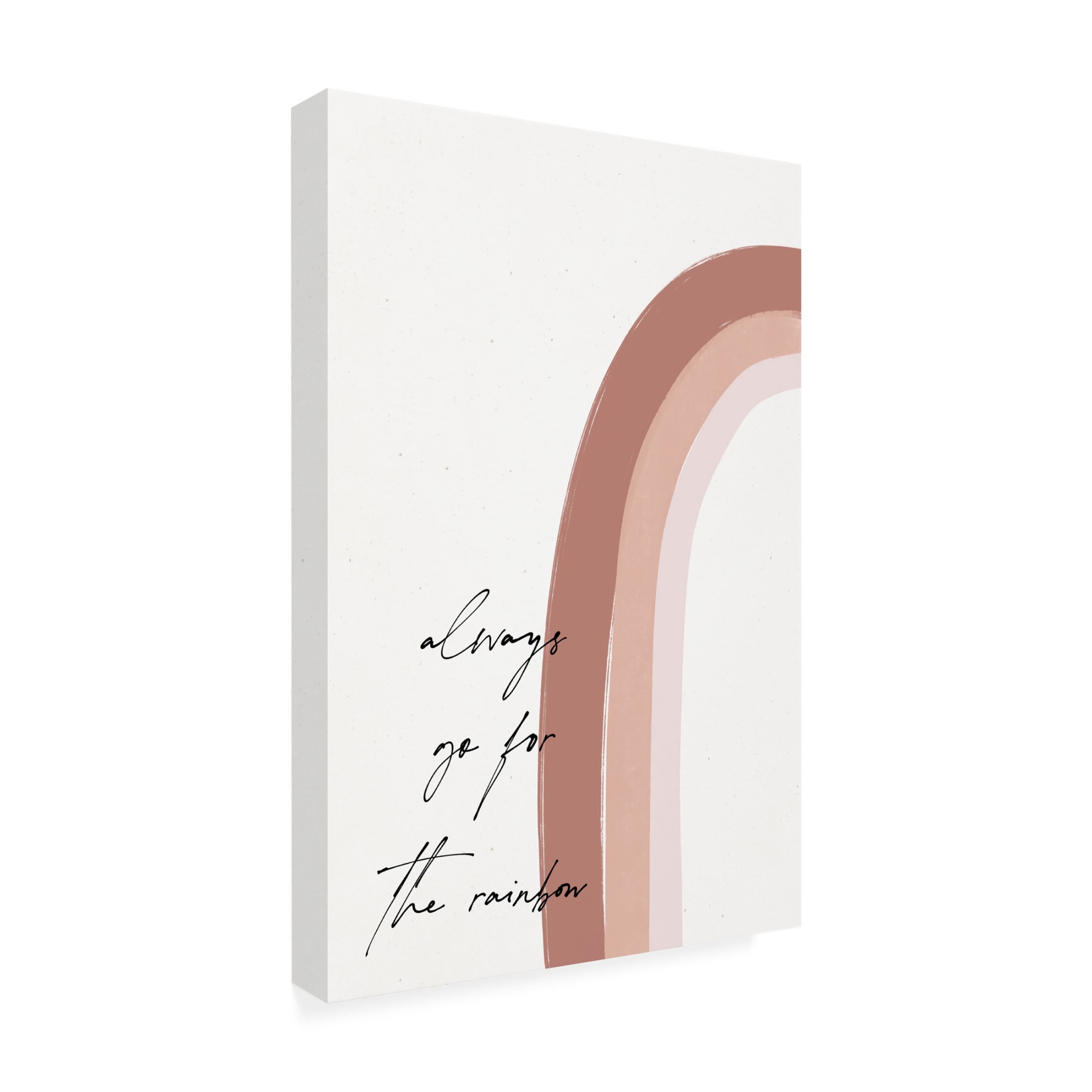 Trademark Fine Art uplusmestudio Always Go For The Rainbow Canvas Wall Art