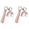 thumbnail image 1 of 2pcs Adorable Rainbow Cartoon Key Chains Bag Keys Pendants Valentines Gift, 1 of 7