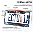 thumbnail image 3 of Aluminum License Plate Frame 2 Pack Car Exterior Accessory Car Tag Holder for Front Rear Plates Cars Decor Explosion Of Blue Ink, 3 of 7