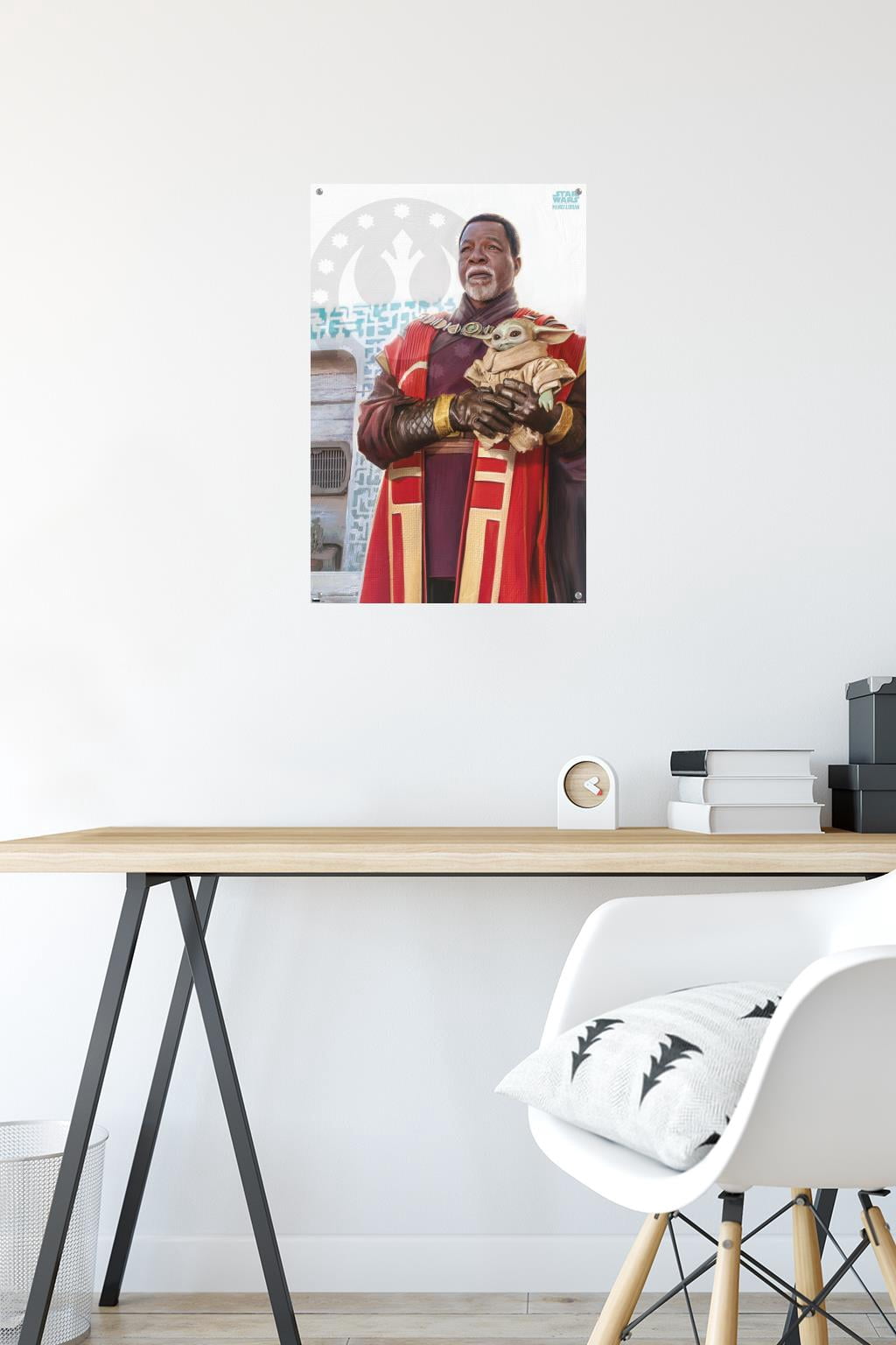 Star Wars: The Mandalorian Season 3 - Grogu and Greef Karga Wall Poster with Push Pins, 14.725" x 22.375"