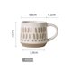 thumbnail image 2 of Taza de café de rayas retro de cerámica de gran capacidad for el desayuno en casa, 2 of 6