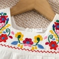 thumbnail image 7 of 0-3 Months Baby Girl's Summer Dresses Short Sleeve Casual Vintage Print Shirt Dress Little Kids Clothes Children Age 0-3 Years, 7 of 7