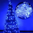 thumbnail image 6 of 33FT 100 LED String Lights Indoor Outdoor Waterproof, Christmas Lights on Clear Wire, 8 Modes Twinkle Fairy String Lights for Xmas Tree Wedding Decorations Party Bedroom Garden (Blue), 6 of 8